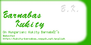 barnabas kukity business card